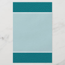 Teal Printed Pattern. Green Blue. Flyer