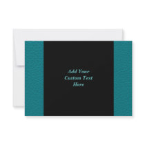 Teal Printed Pattern. Green Blue. Custom Invitations