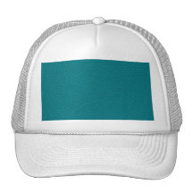 Teal Printed Pattern. Green Blue. Mesh Hats