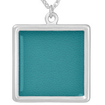 Teal Printed Pattern. Green Blue. Pendants