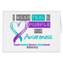 Teal & Purple Ribbon Domestic Violence Awareness