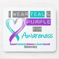 Teal & Purple Ribbon Domestic Violence Awareness