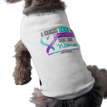 Teal & Purple Ribbon Women Domestic Violence