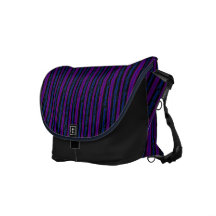 Teal Purple Stripes Metallic Courier Bags