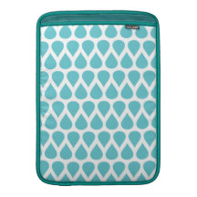 Teal Raindrop Pattern Sleeves For MacBook Air