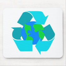 teal recycle mousepads