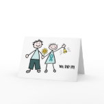Teal Ribbon Chemo Bell Couple Greeting Card