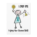 Teal Ribbon Chemo Bell Postcard