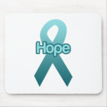 Teal Ribbon for Hope Mouse Pads