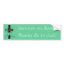 Teal Ribbon Survivor on Board bumper sticker