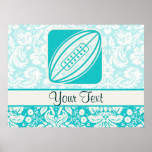 Teal Rugby Posters