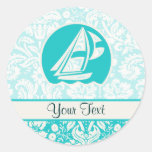 Teal Sailing Stickers