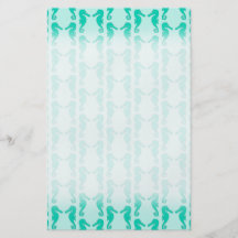 Teal Seahorse Pattern Full Color Flyer