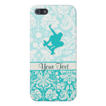 Teal Skateboarding iPhone 5 Case