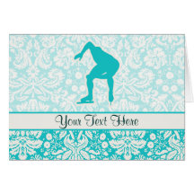 Teal Speed Skater Cards