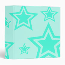 Teal Stars 1.5" Binder