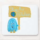 Teal stop air pollution mouse pads