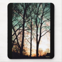 Teal Sunset Mouse Pads
