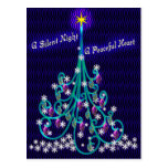 Teal & Violet Tree (Christmas Postcard)
