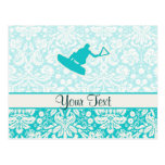 Teal Wakeboarder Post Card
