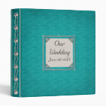 teal wedding binder art deco style