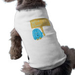 Teal wind power dog tee shirt