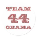 Team 44 Obama Round Sticker