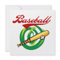 Team Baseball T-shirts and Gifts Invitations