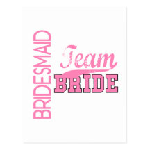 Team Bride 1 BRIDESMAID Post Card