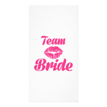 Team Bride kiss Customized Photo Card