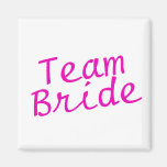 Team Bride Pink Refrigerator Magnets