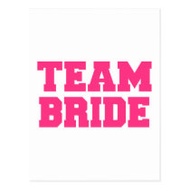 Team Bride postcards