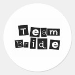 Team Bride (Sq Blk) Sticker