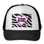 Team Bride Zebra Stripes Hat