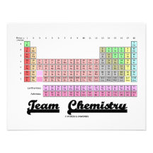 Team Chemistry (Periodic Table Of Elements) Personalized Announcement