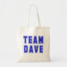 Team Dave T shirts and Products Canvas Bag