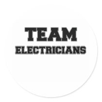Team Electricians Round Stickers