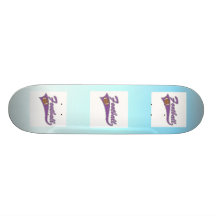 Team Football Purple T-shirts and Gifts Custom Skate Board