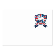 Team GB English bulldog team shield and scroll Business Card Template