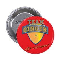 Team Ginger Badge Pinback Buttons