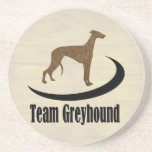 Team Greyhound Dog and Pet Logo Coasters