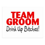 Team Groom Drink Up Bitches Postcard