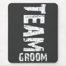 Team Groom Extra Large Grunge Text Mouse Pads