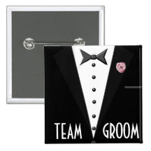 Team Groom (tuxedo) Pins