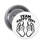 Team Happy Feet Pinback Buttons