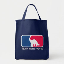 Team Herbivore Vegetarian Vegan Tote Bags
