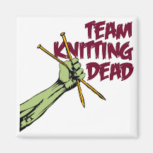 Team Knitting Dead Refrigerator Magnets