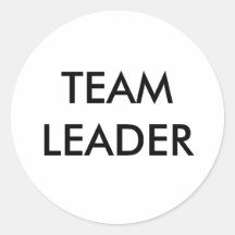 TEAM LEADER ROUND STICKERS