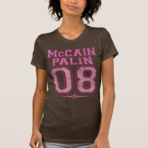 Team McCAIN PALIN 08 Vintage Retro Distressed Tee