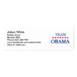 Team Obama 2012 Business Cards